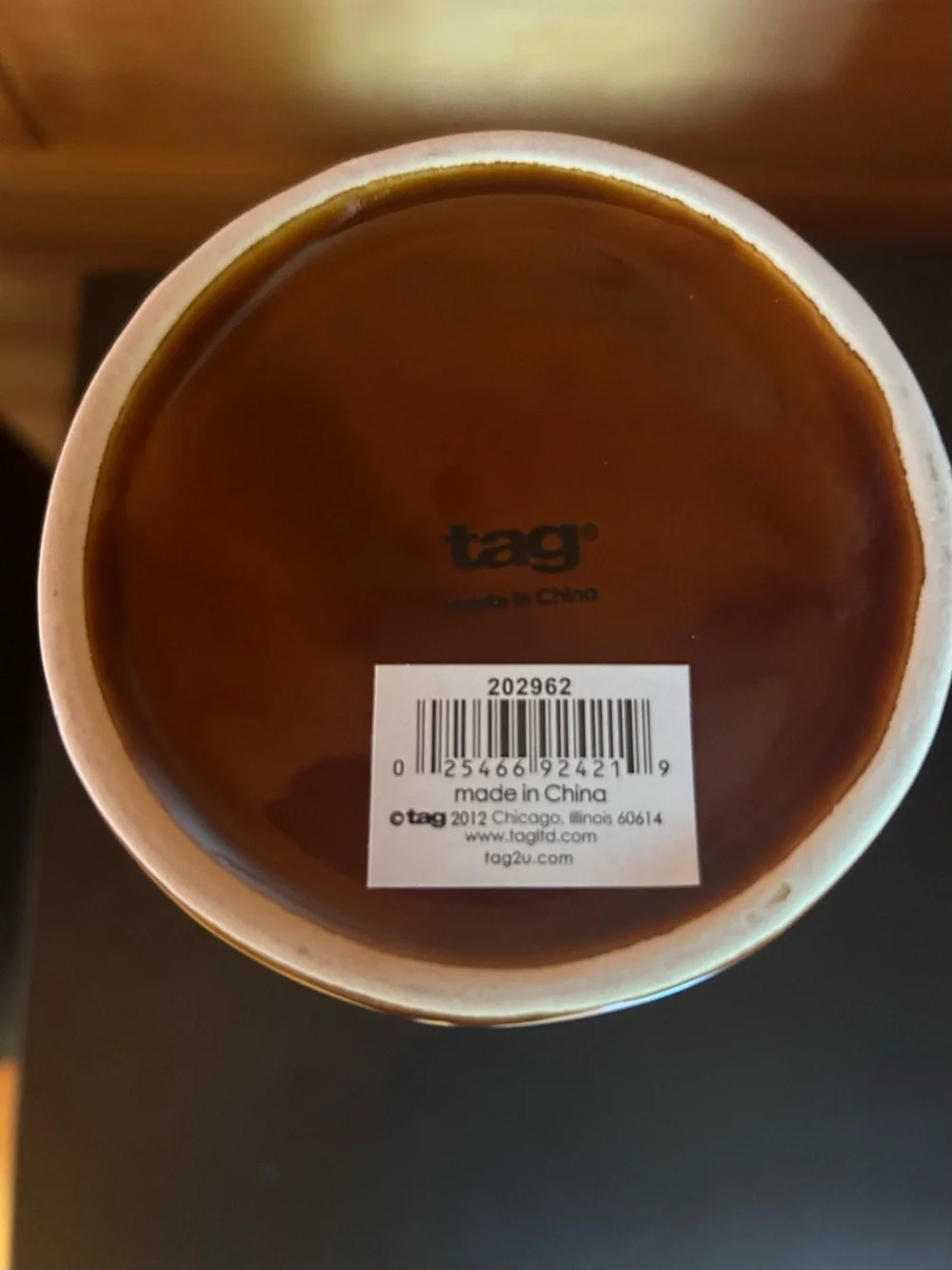 Tag Glossy Burnt Sienna Textured Stoneware Vase